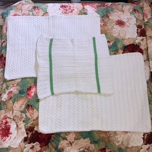 (Set of 3) Y2K Ralph Lauren Cable-Knit Standard & Accent Shams, 100% Cotton